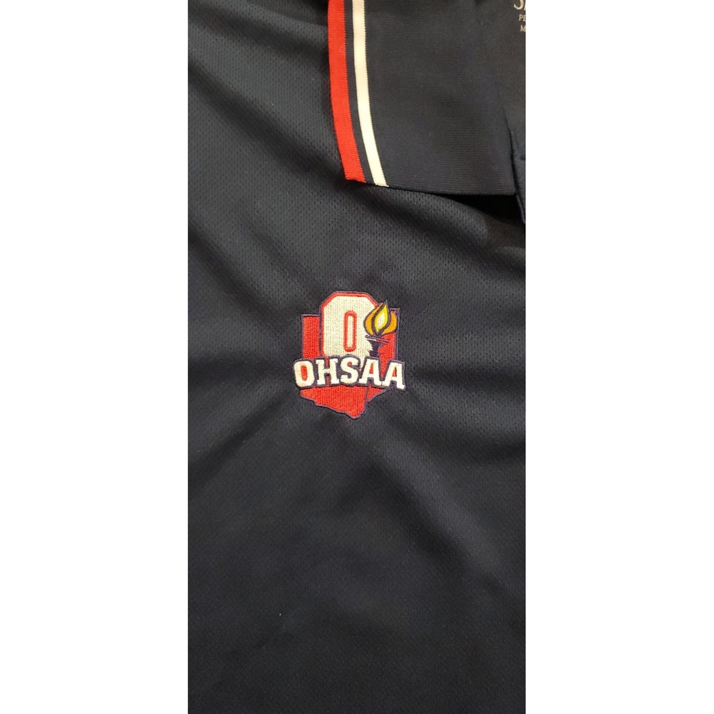 Smitty Performance Mesh Polo Shirt Navy Blue, Size 2XL, Moisture‎ Wicking OHSAA - Picture 6 of 7